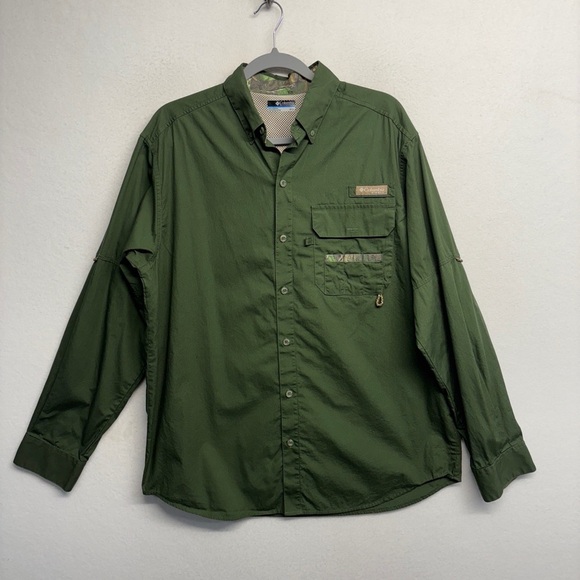 Columbia PHG Hunting Gear Casual Button Down Shirt M green - Picture 1 of 7